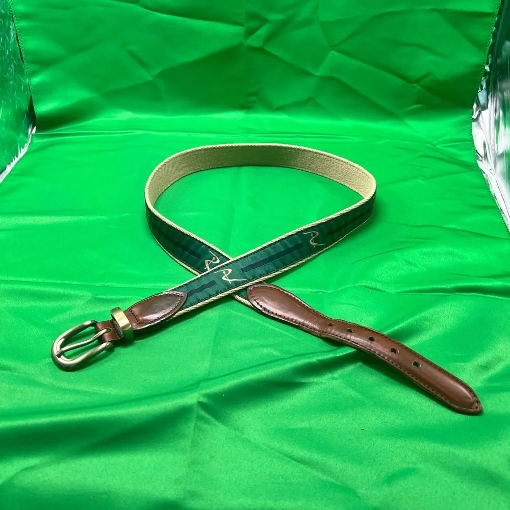 YRI  Green and blue Belt with brass Buckle